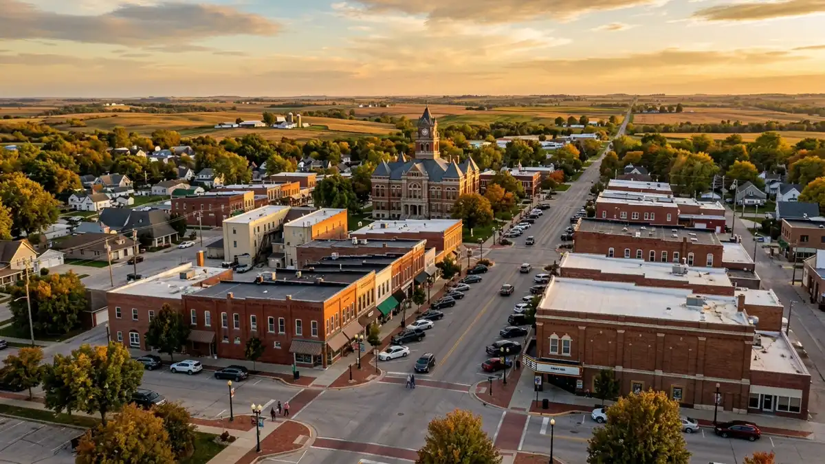 Public restroom locations mapped in Newton, Iowa — 38 facilities across zip codes 50208