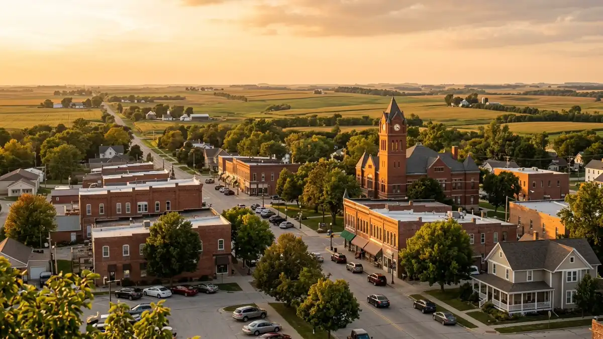 Public restroom locations mapped in Northwood, Iowa — 2 facilities across the city