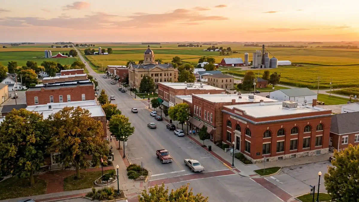 Public restroom locations mapped in Sibley, Iowa — 4 facilities across zip codes 51249