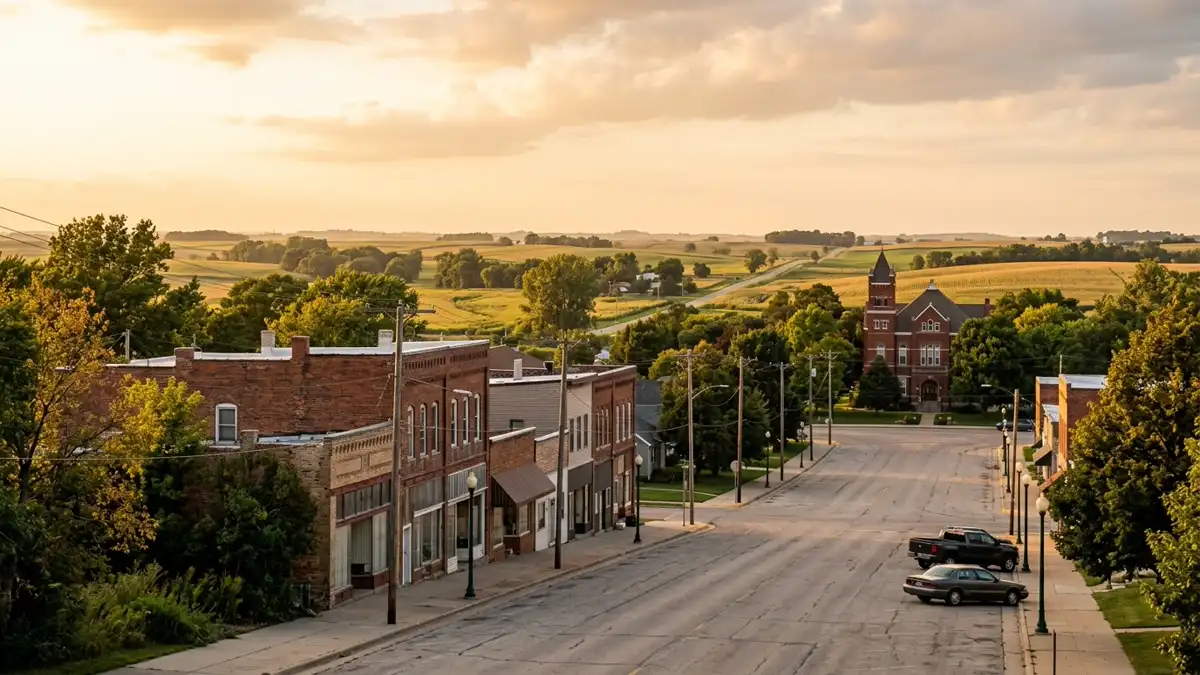 Public restroom locations mapped in Tama County, Iowa — 5 facilities across zip codes 50632, 50635