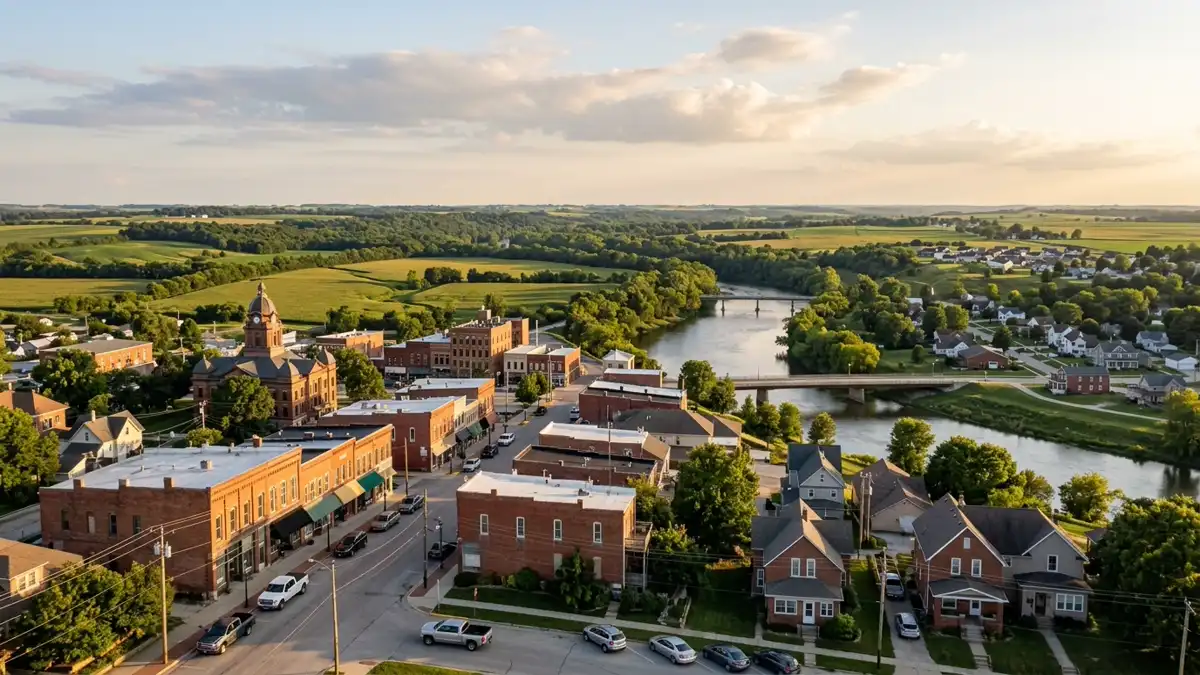 Public restroom locations mapped in Wapello County, Iowa — 4 facilities across zip codes 52536
