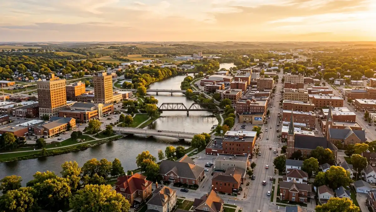 Public restroom locations mapped in Waterloo, Iowa — 30 facilities across zip codes 50701, 50703, 50706
