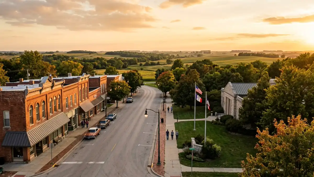 Public restroom locations mapped in West Branch, Iowa — 6 facilities across zip codes 52538