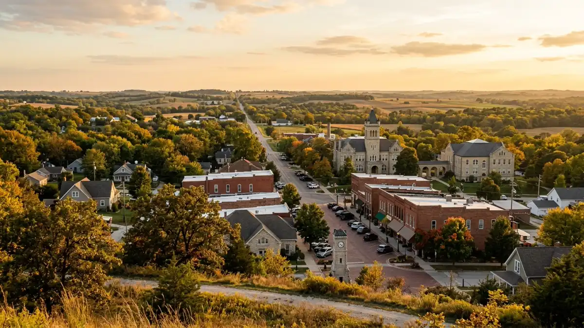 Public restroom locations mapped in Baldwin City, Kansas — 5 facilities across zip codes 66006