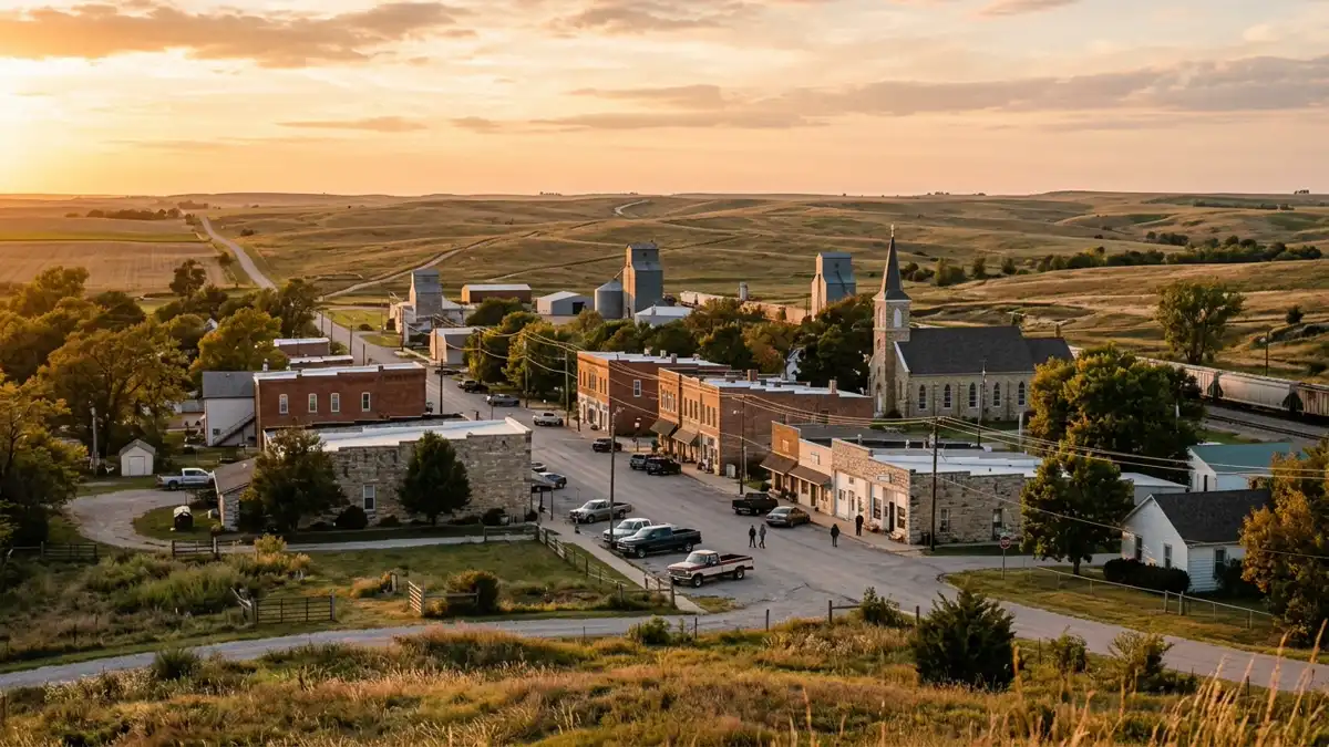 Public restroom locations mapped in Green Valley, Kansas — 4 facilities across the city