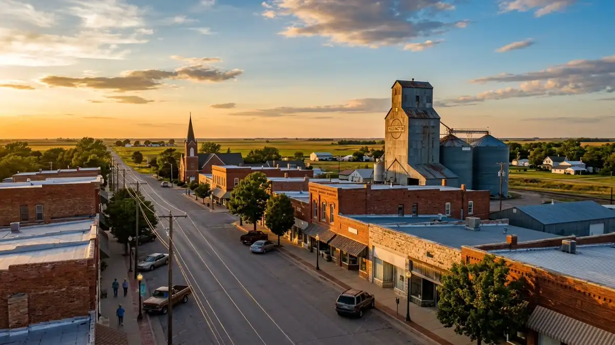 Public restroom locations mapped in Hoisington, Kansas — 10 facilities across zip codes 67544