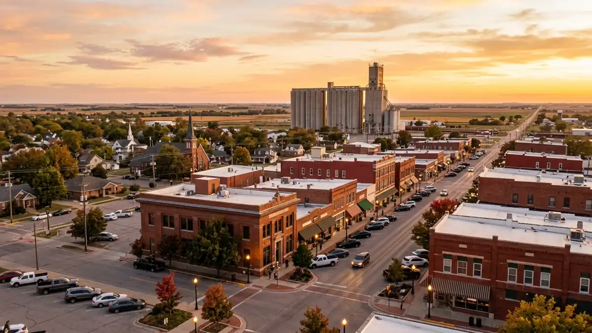 Public restroom locations mapped in Hutchinson, Kansas — 16 facilities across zip codes 67501, 67504