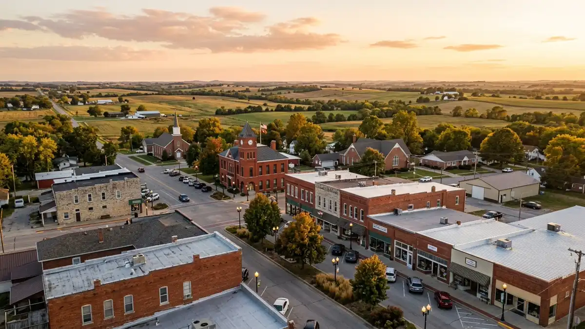 Public restroom locations mapped in Louisburg, Kansas — 8 facilities across zip codes 66053