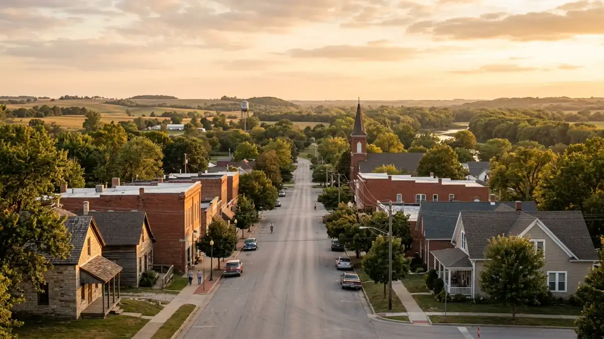 Public restroom locations mapped in Osawatomie, Kansas — 4 facilities across zip codes 66064