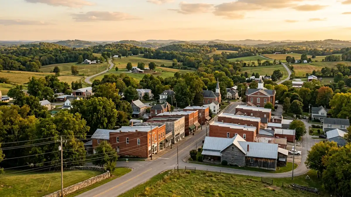 Public restroom locations mapped in Barren County, Kentucky — 8 facilities across zip codes 42156