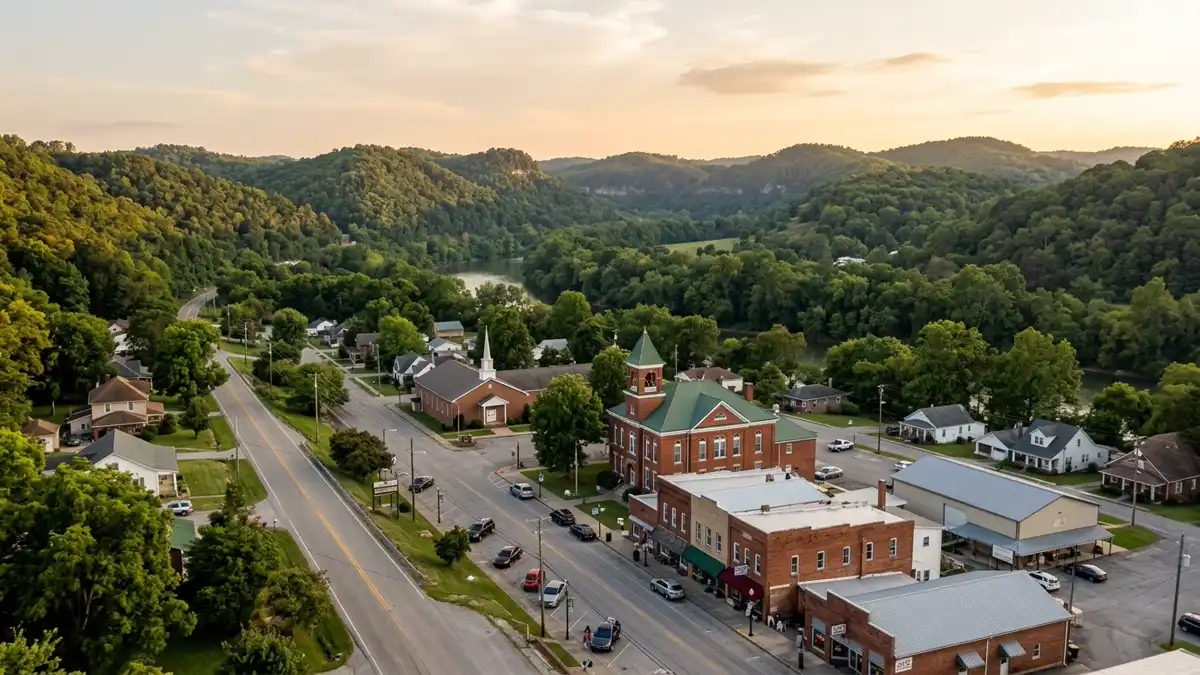 Public restroom locations mapped in Edmonson County, Kentucky — 18 facilities across zip codes 42207, 42259