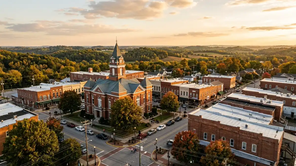 Public restroom locations mapped in Glasgow, Kentucky — 4 facilities across zip codes 42141