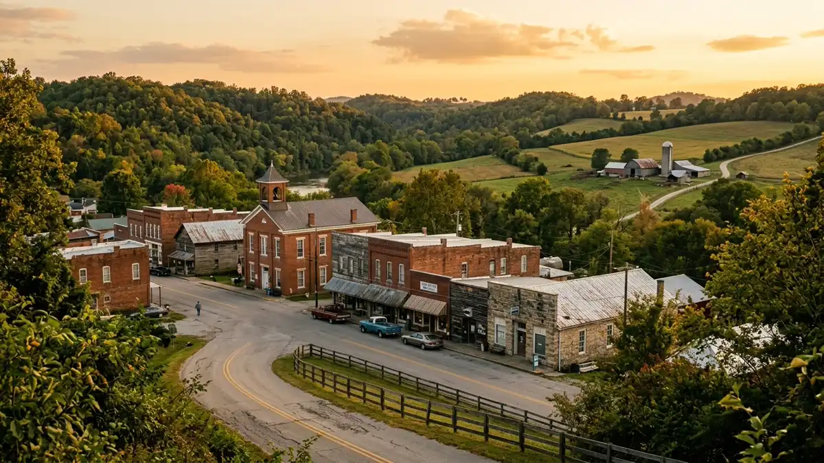 Public restroom locations mapped in Robertson County, Kentucky — 4 facilities across the city