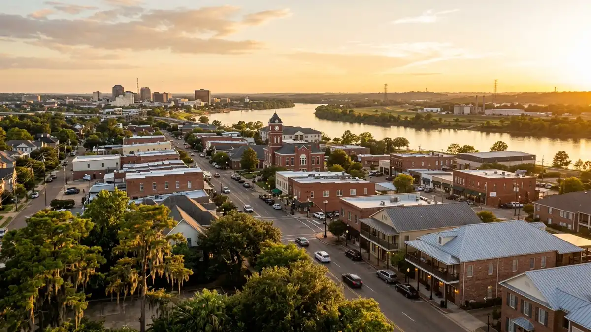 Public restroom locations mapped in Bossier City, Louisiana — 6 facilities across zip codes 71101, 71111