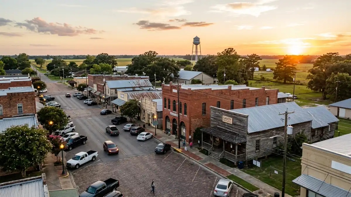 Public restroom locations mapped in Eunice, Louisiana — 8 facilities across zip codes 70535