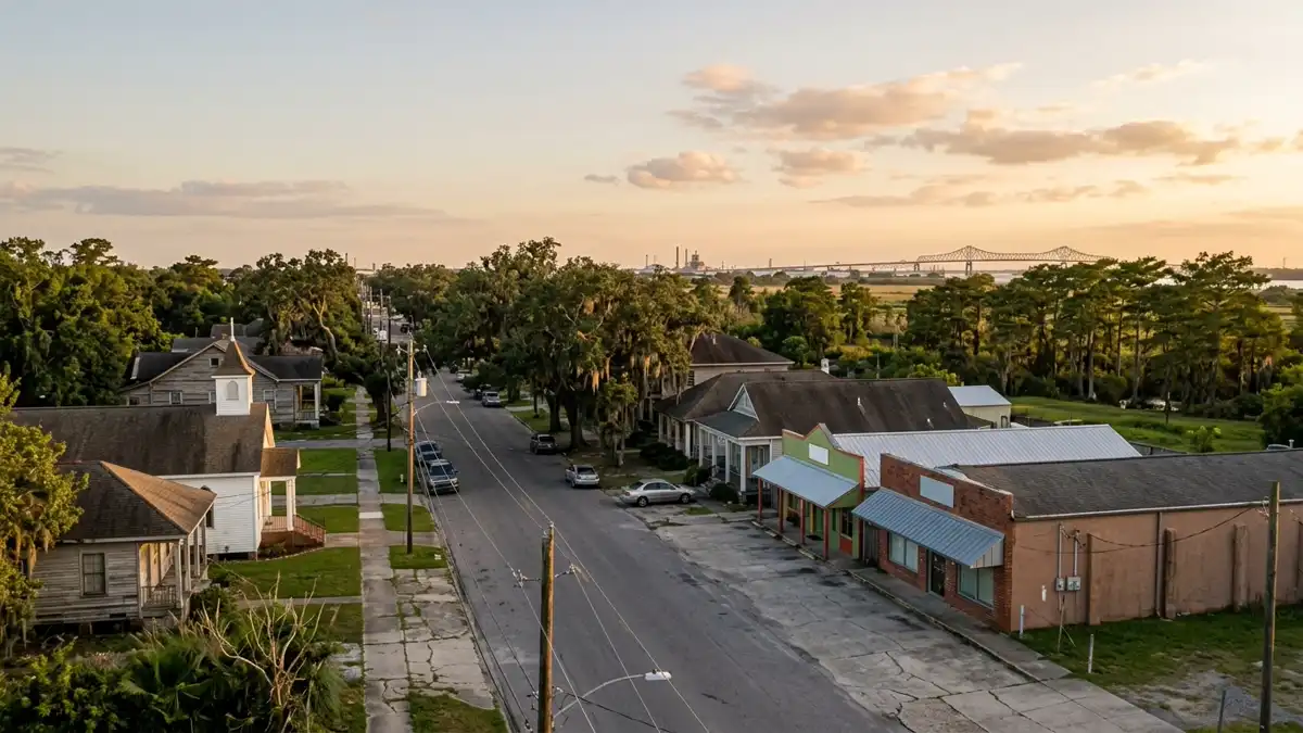 Public restroom locations mapped in Marrero, Louisiana — 4 facilities across zip codes 70072