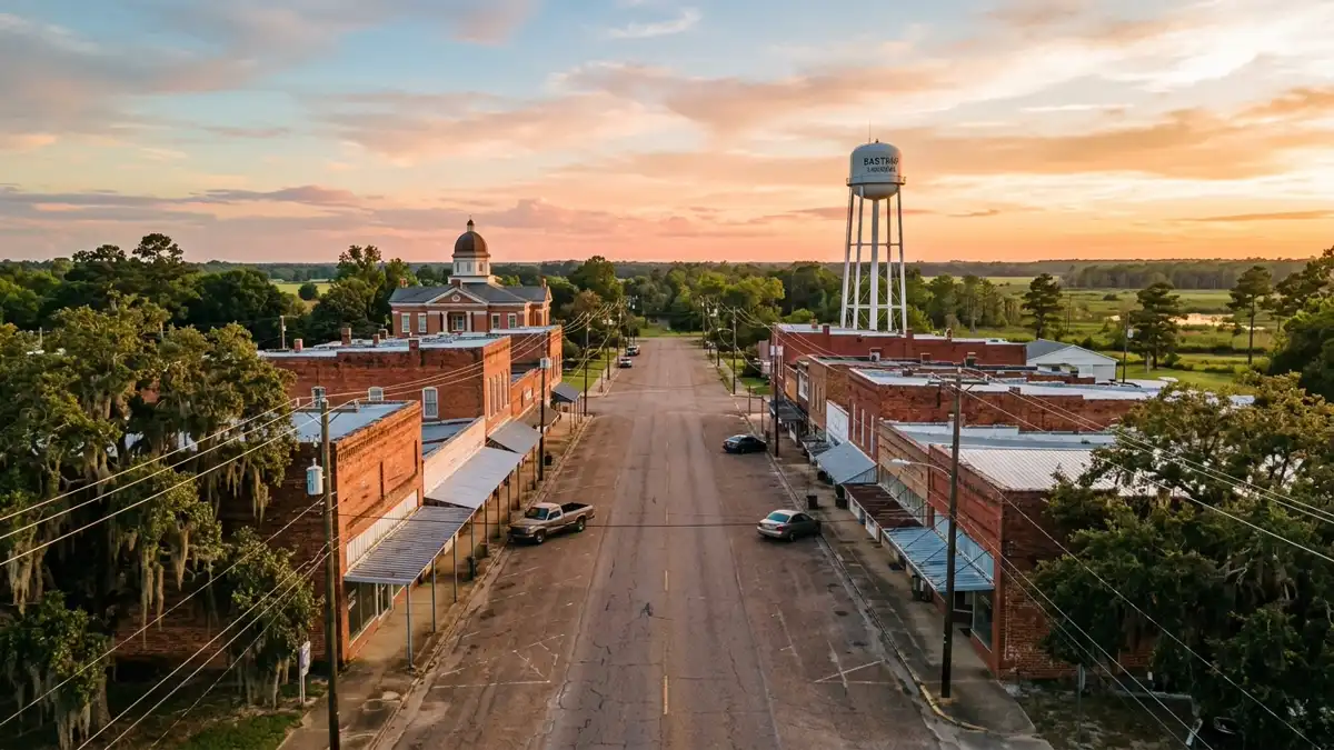 Public restroom locations mapped in Morehouse Parish, Louisiana — 1 facility across zip codes 71220