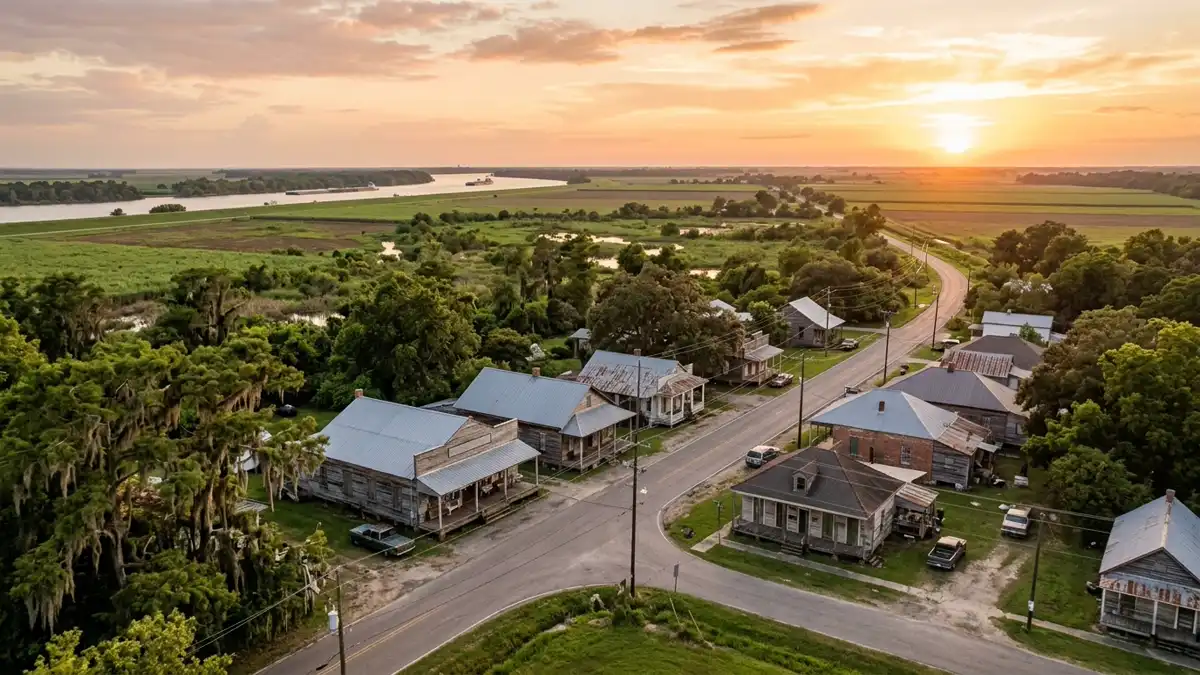 Public restroom locations mapped in North Vacherie, Louisiana — 5 facilities across zip codes 70090