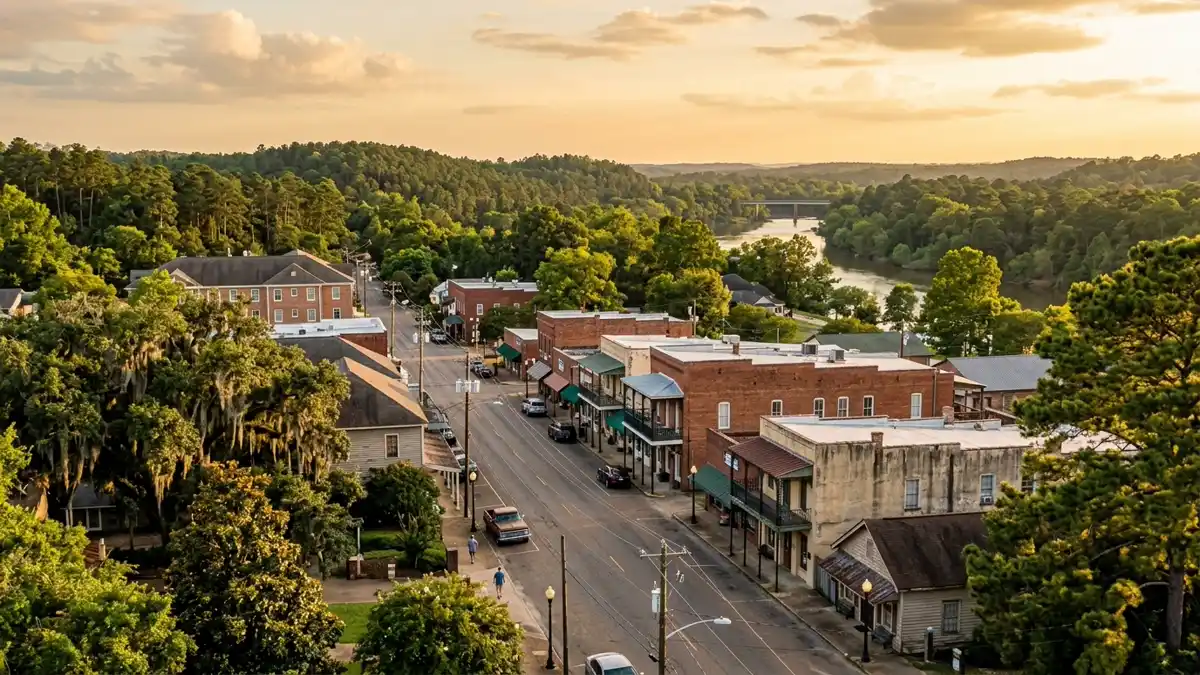 Public restroom locations mapped in Rapides Parish, Louisiana — 17 facilities across zip codes 71303, 71431