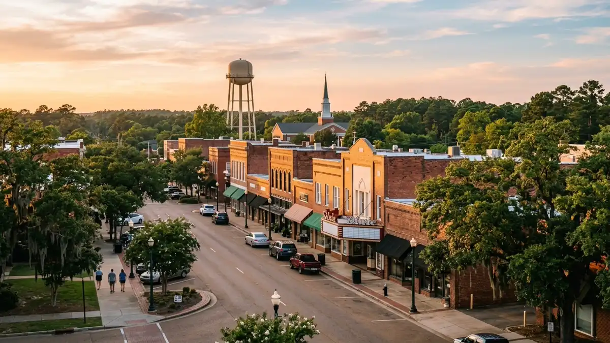 Public restroom locations mapped in Ruston, Louisiana — 13 facilities across zip codes 71270