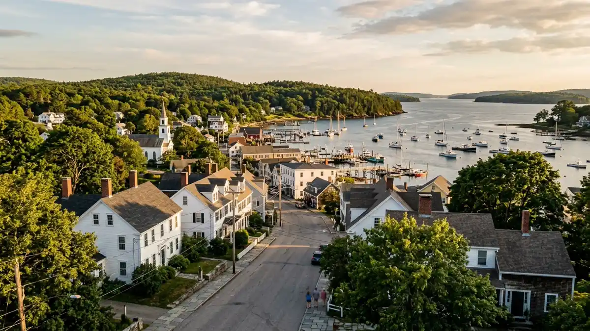 Public restroom locations mapped in Castine, Maine — 4 facilities across zip codes 04421
