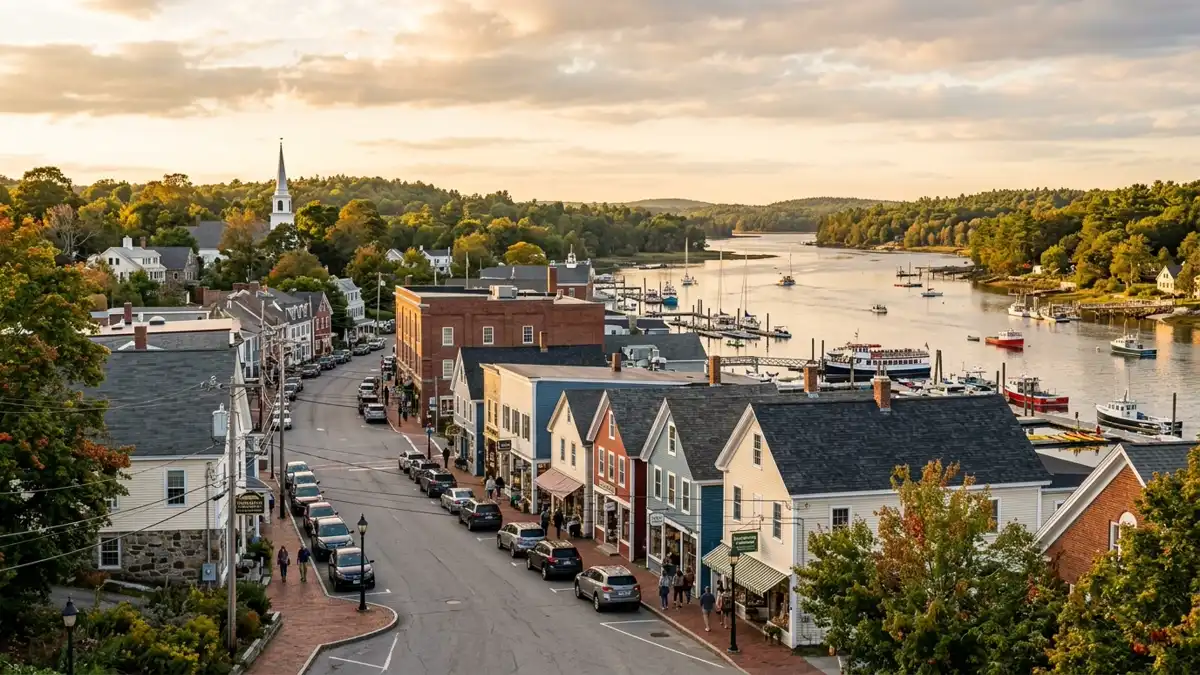 Public restroom locations mapped in Damariscotta, Maine — 6 facilities across zip codes 04553