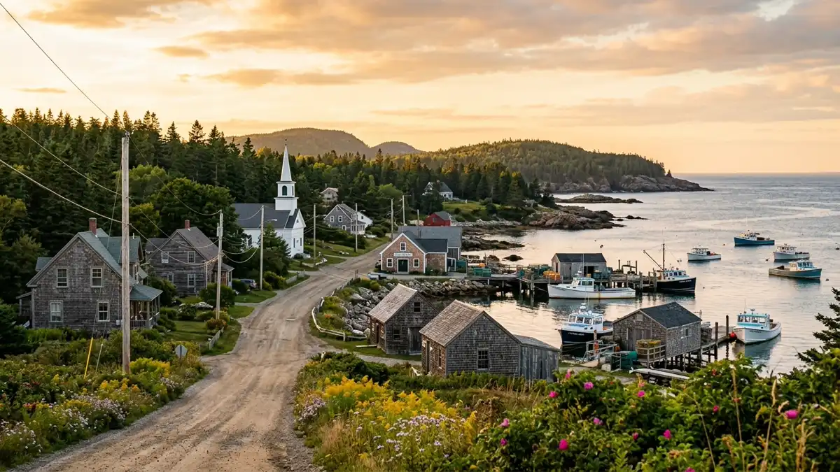 Public restroom locations mapped in Isle Au Haut, Maine — 12 facilities across zip codes 04645