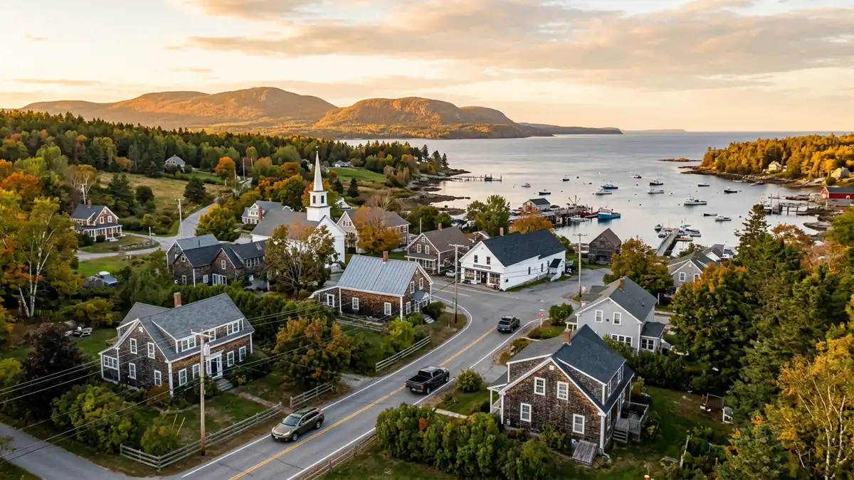 Public restroom locations mapped in Lamoine, Maine — 9 facilities across zip codes 04605
