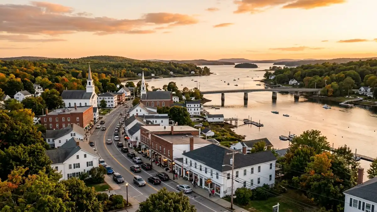 Public restroom locations mapped in Wiscasset, Maine — 18 facilities across zip codes 04578