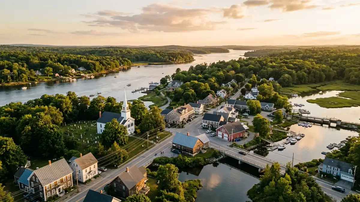 Public restroom locations mapped in Woolwich, Maine — 4 facilities across zip codes 04579