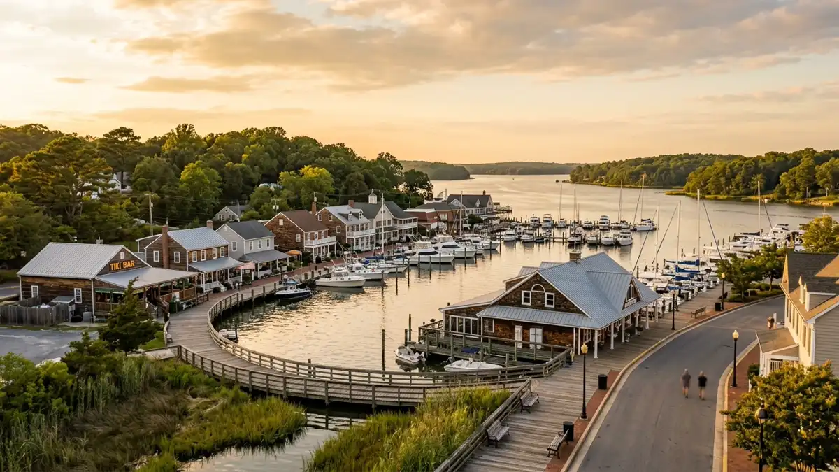 Public restroom locations mapped in Calvert County, Maryland — 31 facilities across zip codes 20639, 20657, 20732