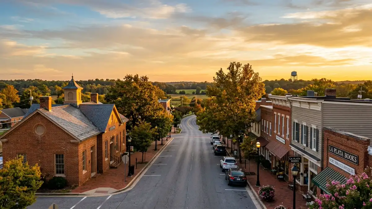 Public restroom locations mapped in Charles County, Maryland — 5 facilities across zip codes 20612, 20658