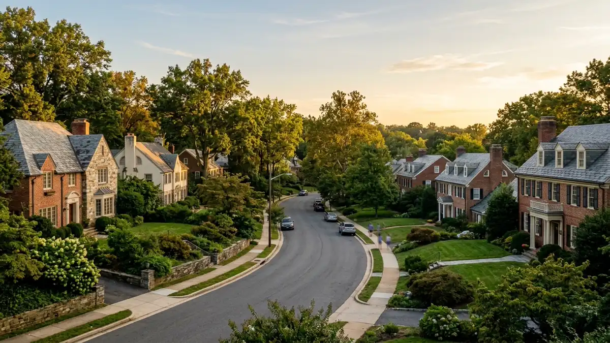 Public restroom locations mapped in Chevy Chase, Maryland — 8 facilities across zip codes 20815, 20889, 20895