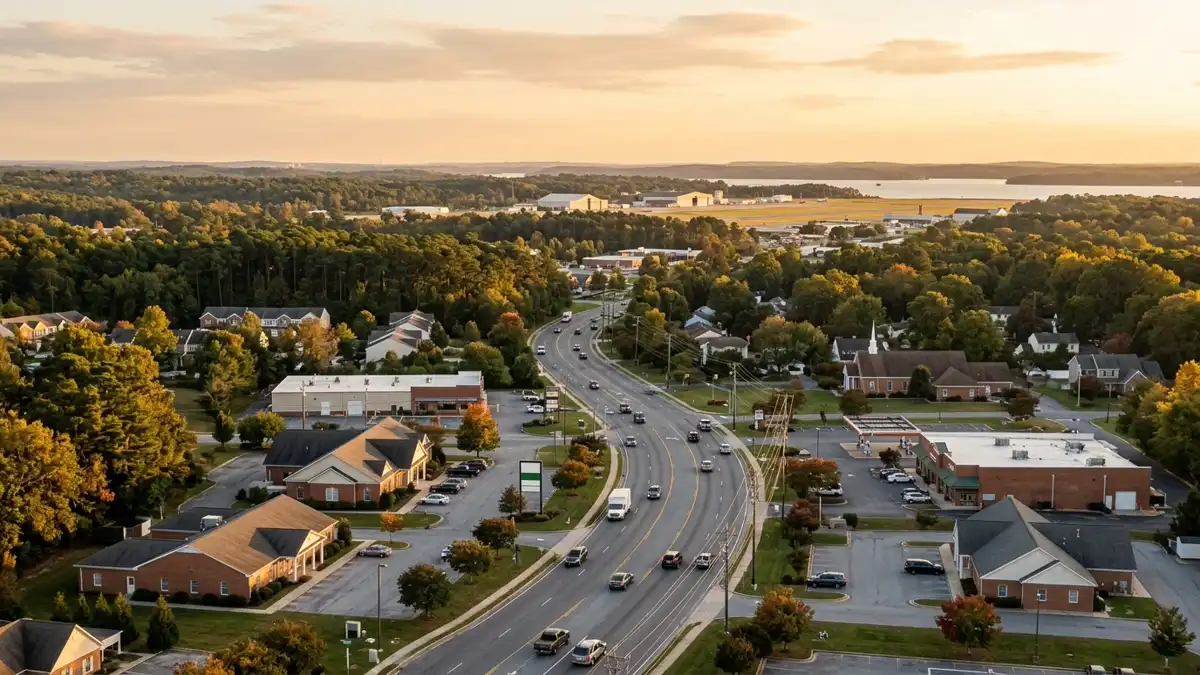 Public restroom locations mapped in Lexington Park, Maryland — 12 facilities across zip codes 20653