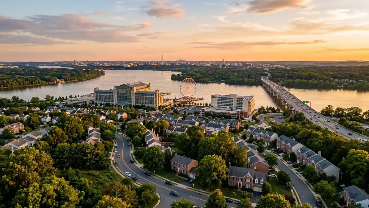 Public restroom locations mapped in Oxon Hill, Maryland — 5 facilities across zip codes 20745