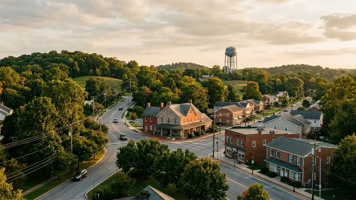 Public restroom locations mapped in Perry Hall, Maryland — 19 facilities across zip codes 21128