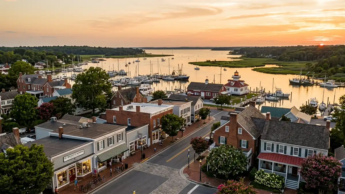 Public restroom locations mapped in Saint Michaels, Maryland — 7 facilities across zip codes 21663
