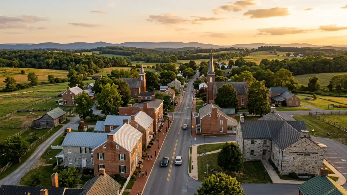 Public restroom locations mapped in Sharpsburg, Maryland — 5 facilities across zip codes 21782