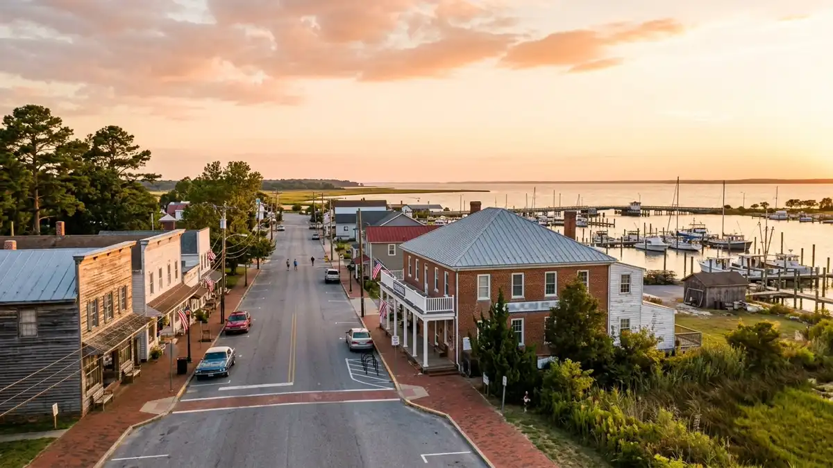 Public restroom locations mapped in Somerset County, Maryland — 10 facilities across zip codes 21817