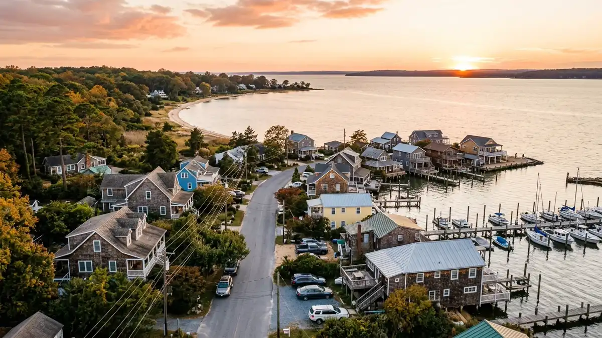 Public restroom locations mapped in White Crystal Beach, Maryland — 8 facilities across zip codes 21919