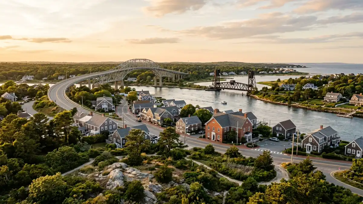 Public restroom locations mapped in Bourne, Massachusetts — 49 facilities across zip codes 02532, 02542, 02561