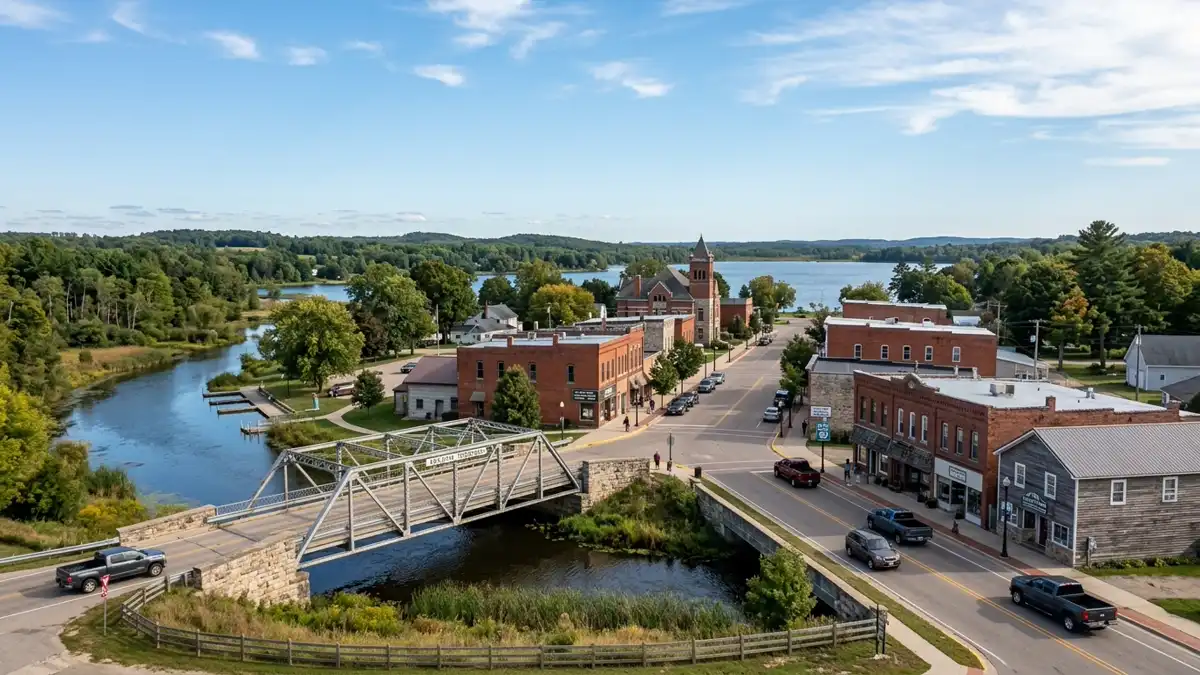 Public restroom locations mapped in Arcada Township, Michigan — 5 facilities across zip codes 48801