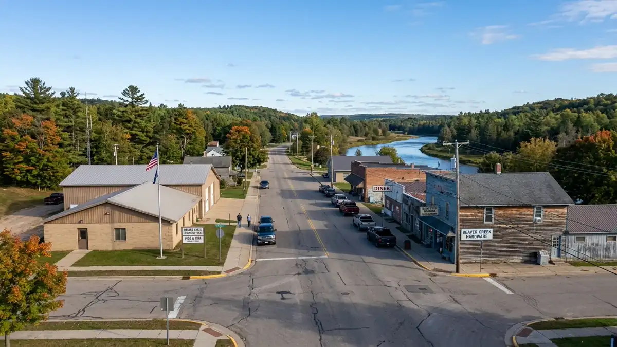 Public restroom locations mapped in Beaver Creek Township, Michigan — 25 facilities across the city