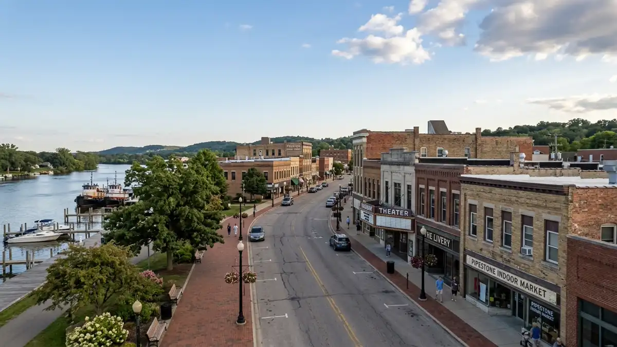 Public restroom locations mapped in Benton Harbor, Michigan — 6 facilities across zip codes 49022