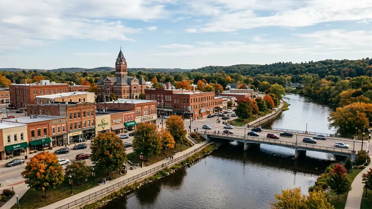 Public restroom locations mapped in Big Rapids, Michigan — 3 facilities across zip codes 49307