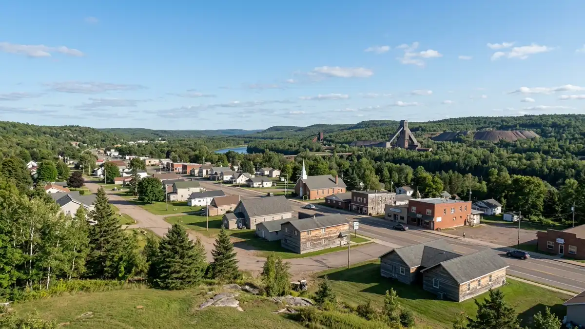 Public restroom locations mapped in Breitung Township, Michigan — 29 facilities across zip codes 49801, 49876