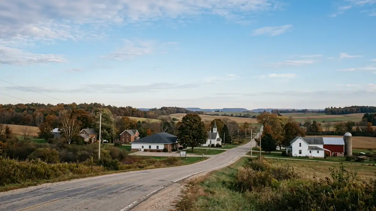 Public restroom locations mapped in Bushnell Township, Michigan — 8 facilities across zip codes 48834, 48884