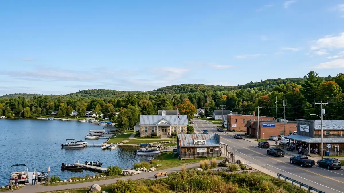 Public restroom locations mapped in Clam Lake Township, Michigan — 2 facilities across zip codes 49601