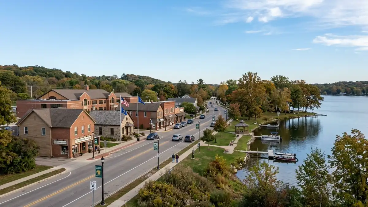 Public restroom locations mapped in Commerce Charter Township, Michigan — 87 facilities across zip codes 48381, 48382, 48390
