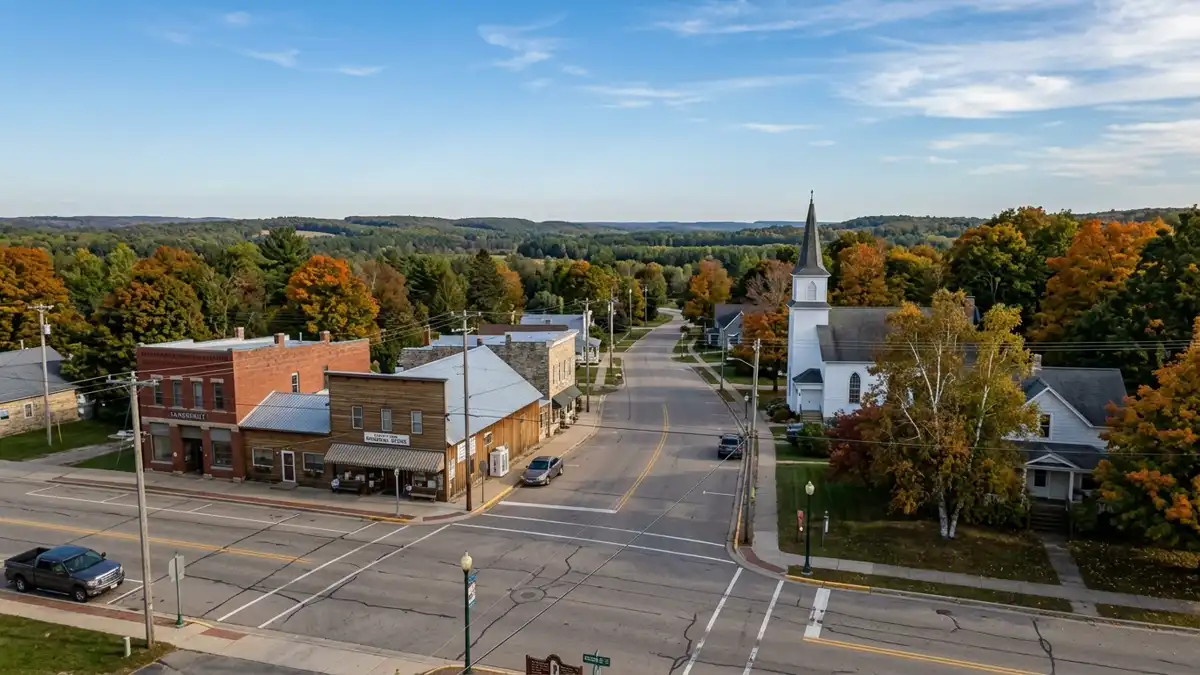 Public restroom locations mapped in Corwith Township, Michigan — 1 facilities across zip codes 49795